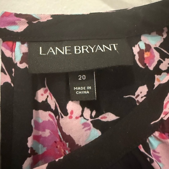 Lane Bryant Black and Pink Floral Blouse - Picture 4 of 4